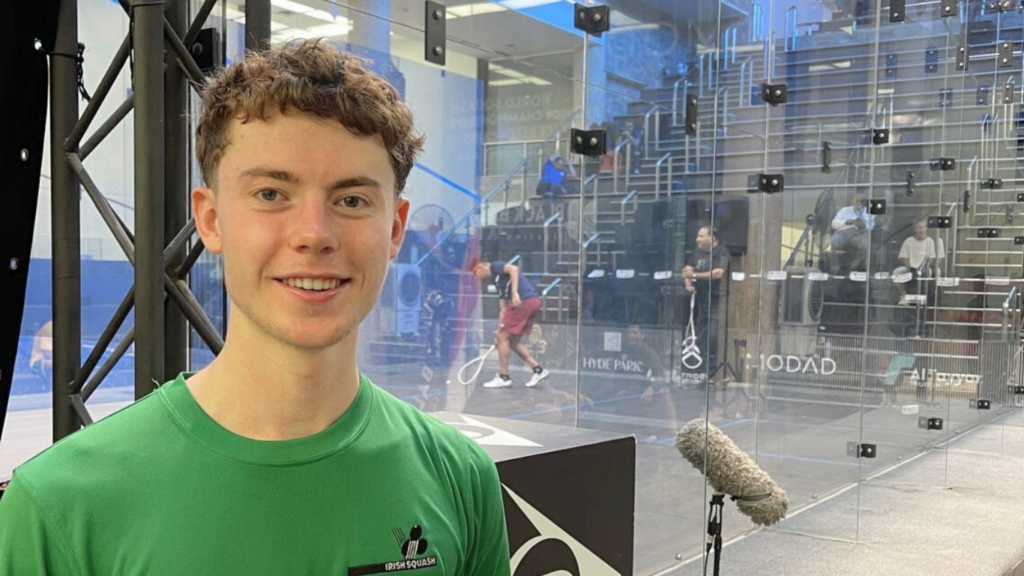 Danny Lynch edged out in Consolation Plate semi-final at 2025 World Junior Squash in Cairo