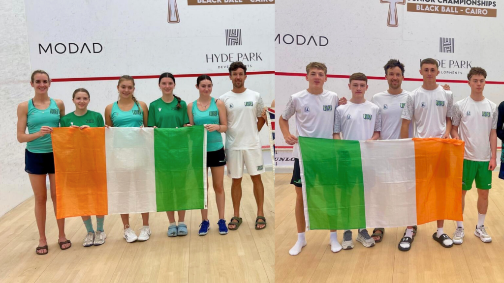 12th and 20th place finishes for Ireland teams at 2025 World Squash Junior Championships