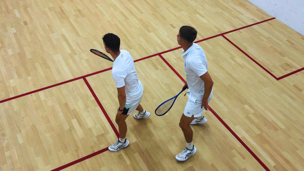 Conor Moran and Sam Buckley in Simply the Brest action on Wednesday