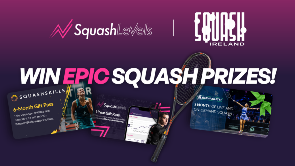 Register for your FREE SquashLevels account and be automatically entered in prize draw