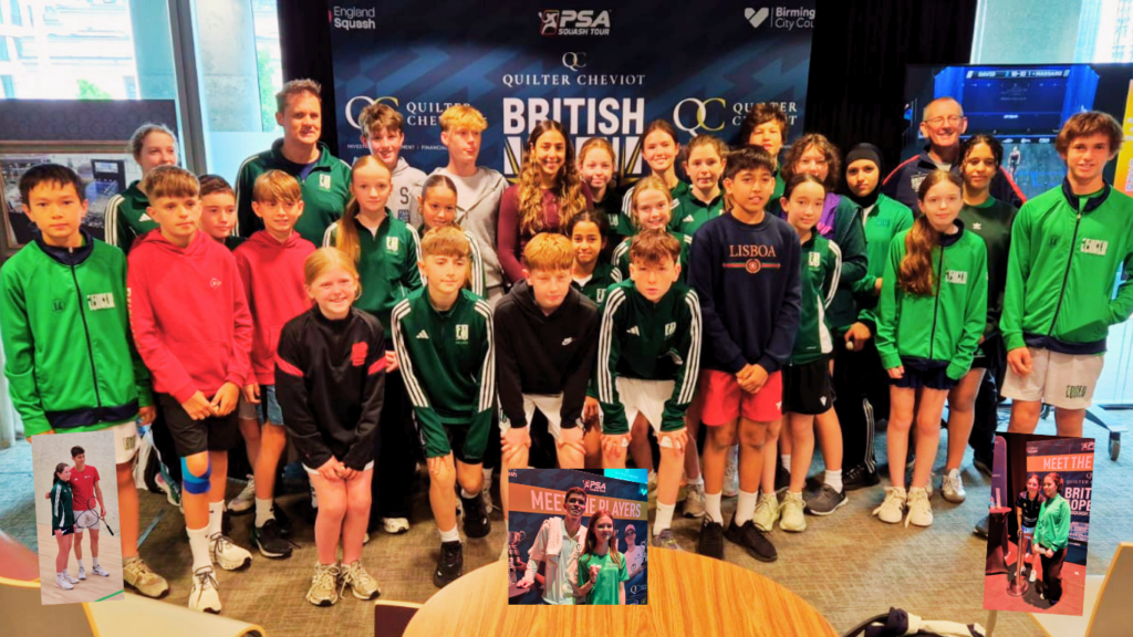 ‘Unique opportunity’ sees 25 Irish junior players experience very highest levels of pro squash at British Open