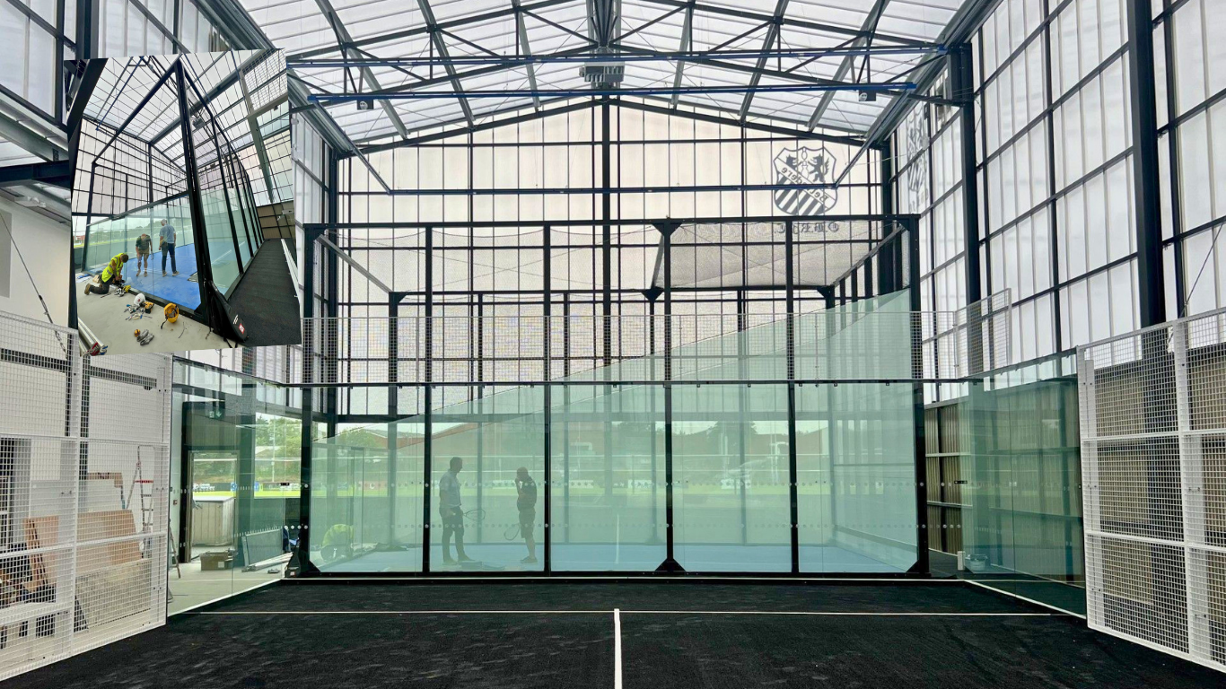 Construction of first Access Courts indoor squash court in Ireland is nearly finished