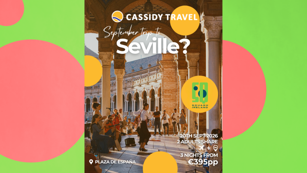 September getaway to Spain the latest Cassidy Travel promotion with Squash Ireland
